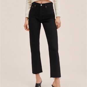 Mango Havana Mid rise Straight Jeans